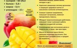 Манго — польза и вред для женского организма