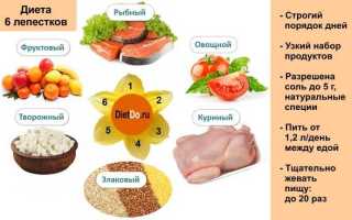 Рецепты для диеты 6 лепестков