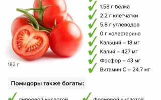 Содержание железа в свежих помидорах